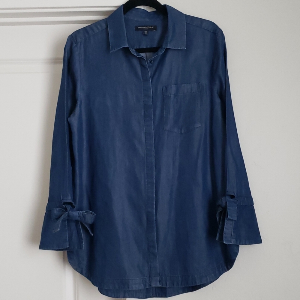 Banana Republic Chambray Button-down Tunic